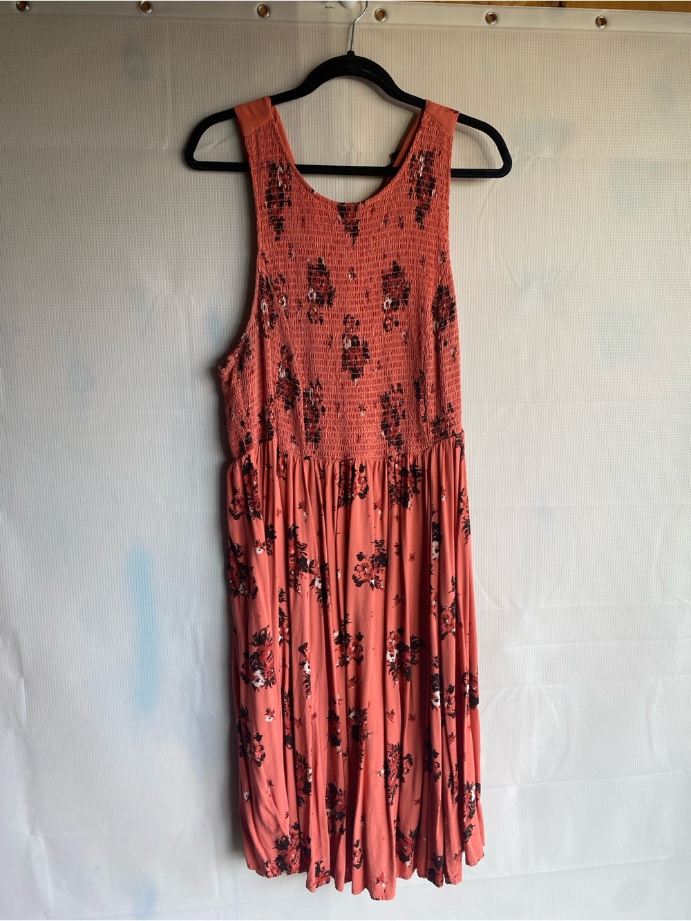 torrid Coral Floral Smocked Midi Dress